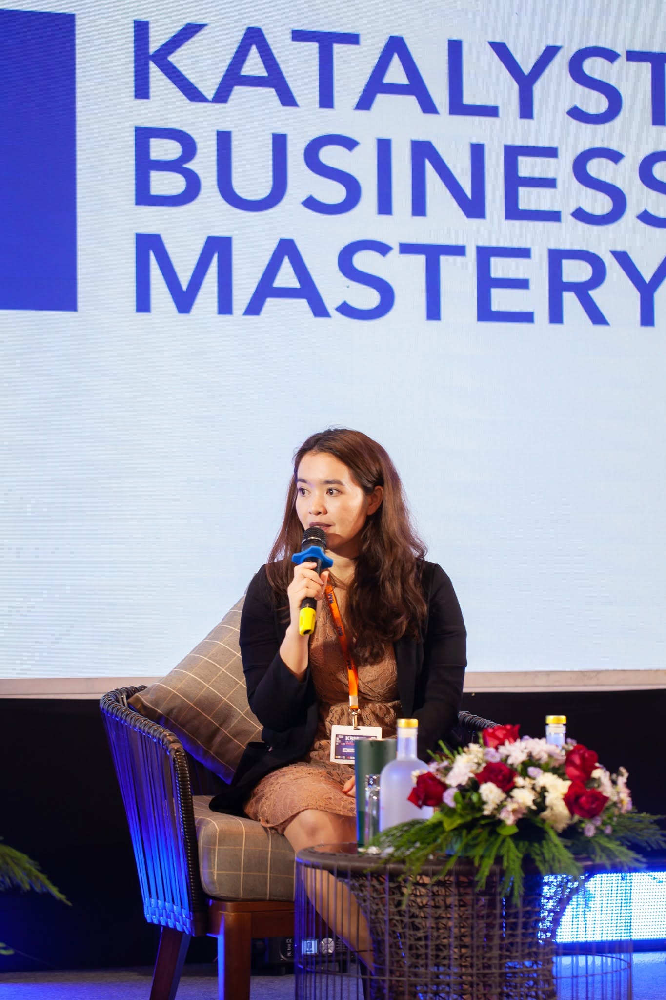 A Lao business leader speaking at Katalyst Business Mastery
