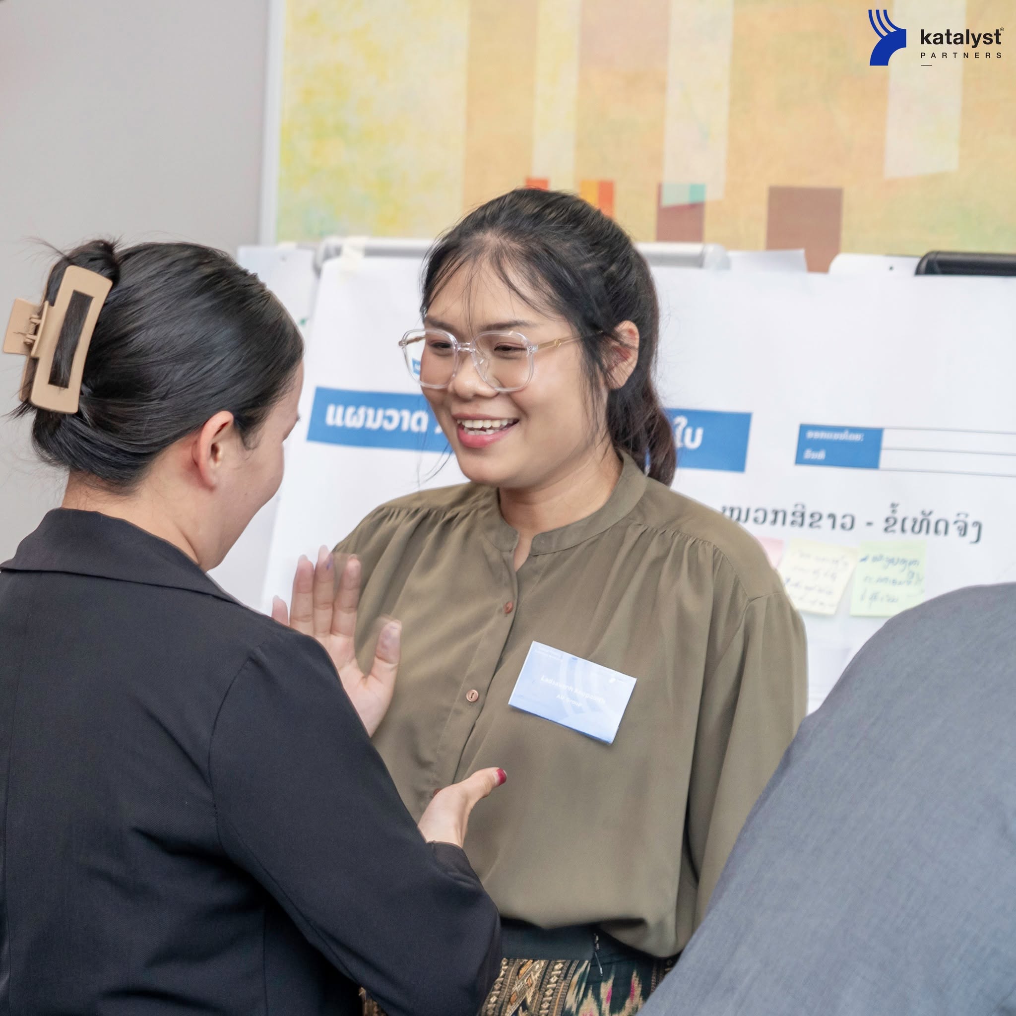 Participants practising workplace skills in a Katalyst workshop