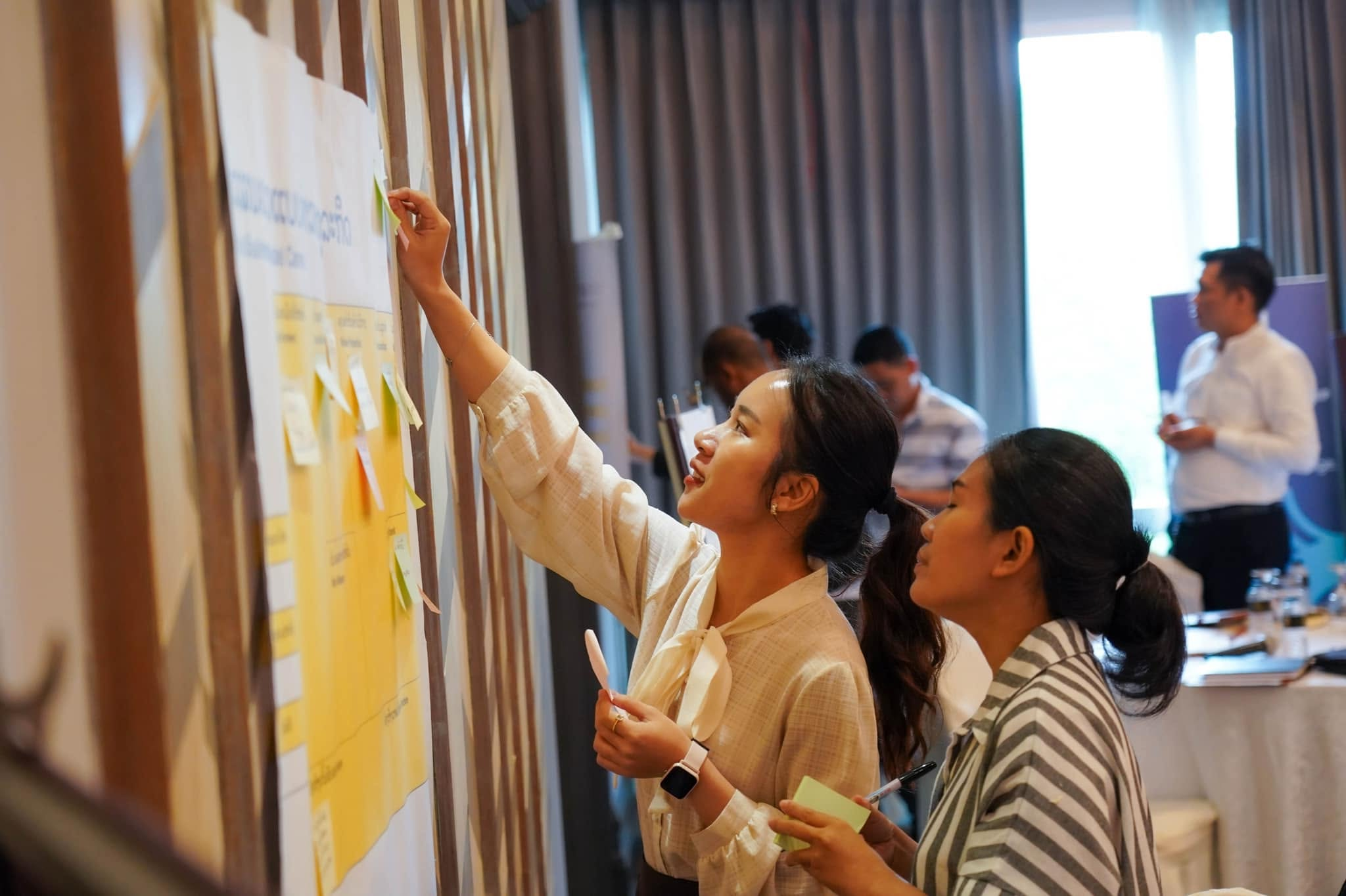B-Strong participants applying workshop ideas to their businesses