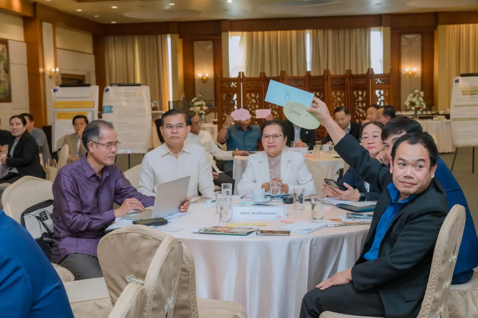 Government stakeholders discussing EUDR readiness in a facilitated group