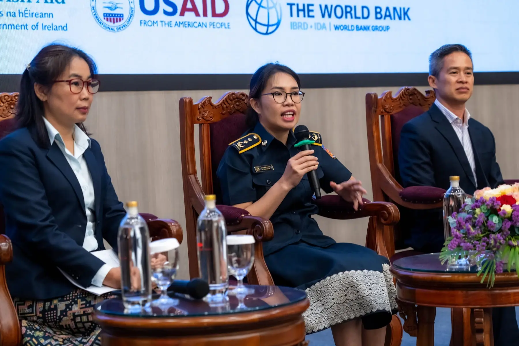 Lao Customs and business representatives discussing the Authorized Economic Operator program