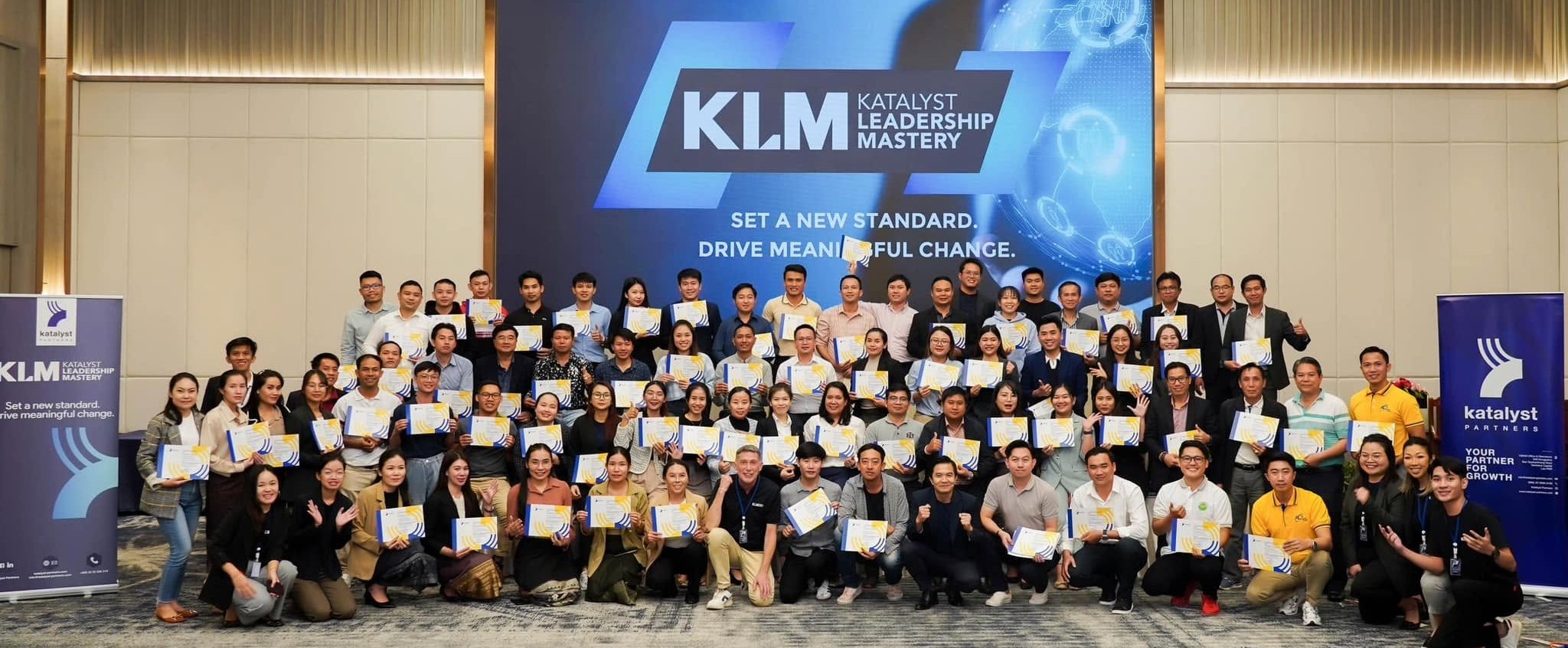 A Katalyst Leadership Mastery cohort celebrating completion