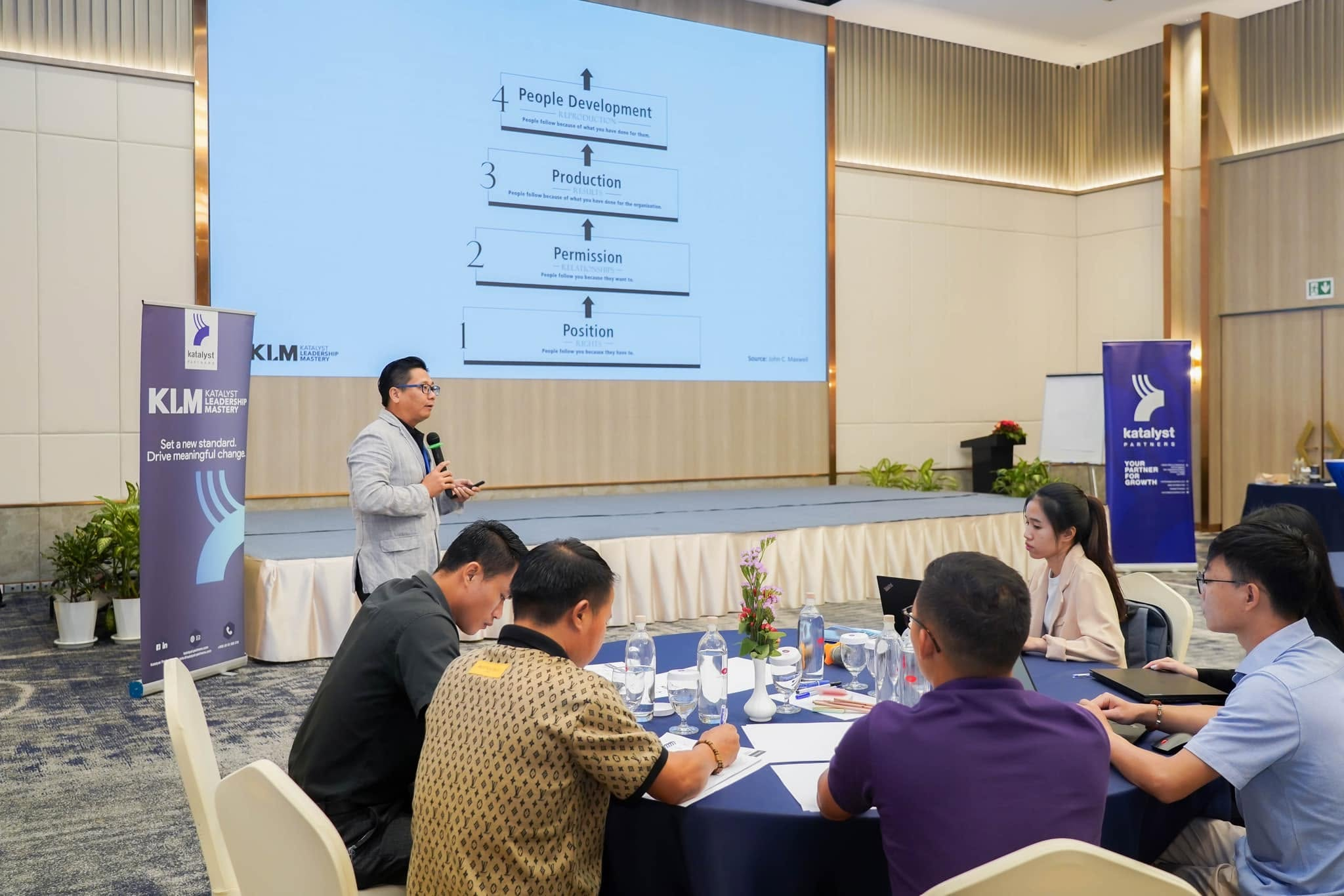A Katalyst facilitator leading a Leadership Mastery session