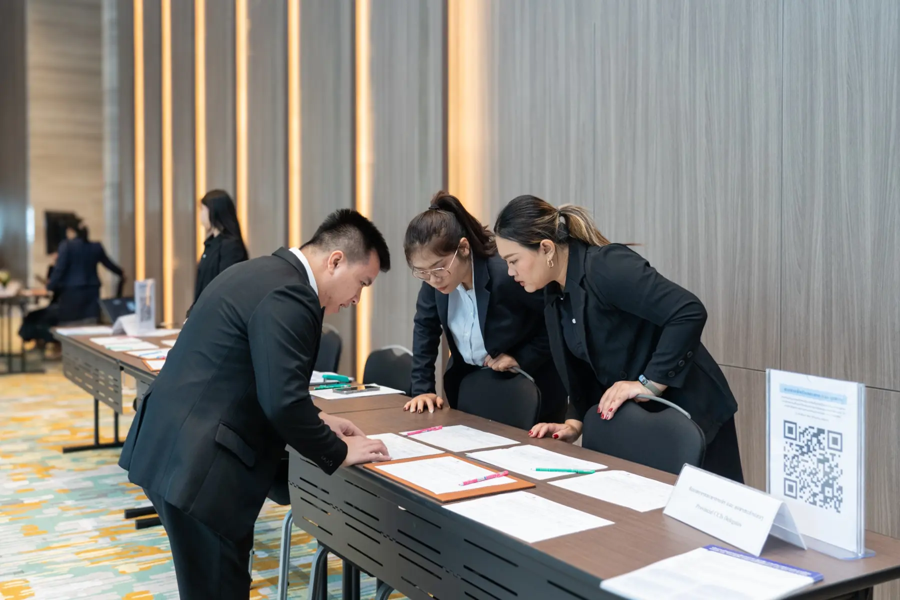 Event team coordinating registration for the ProFIT completion event