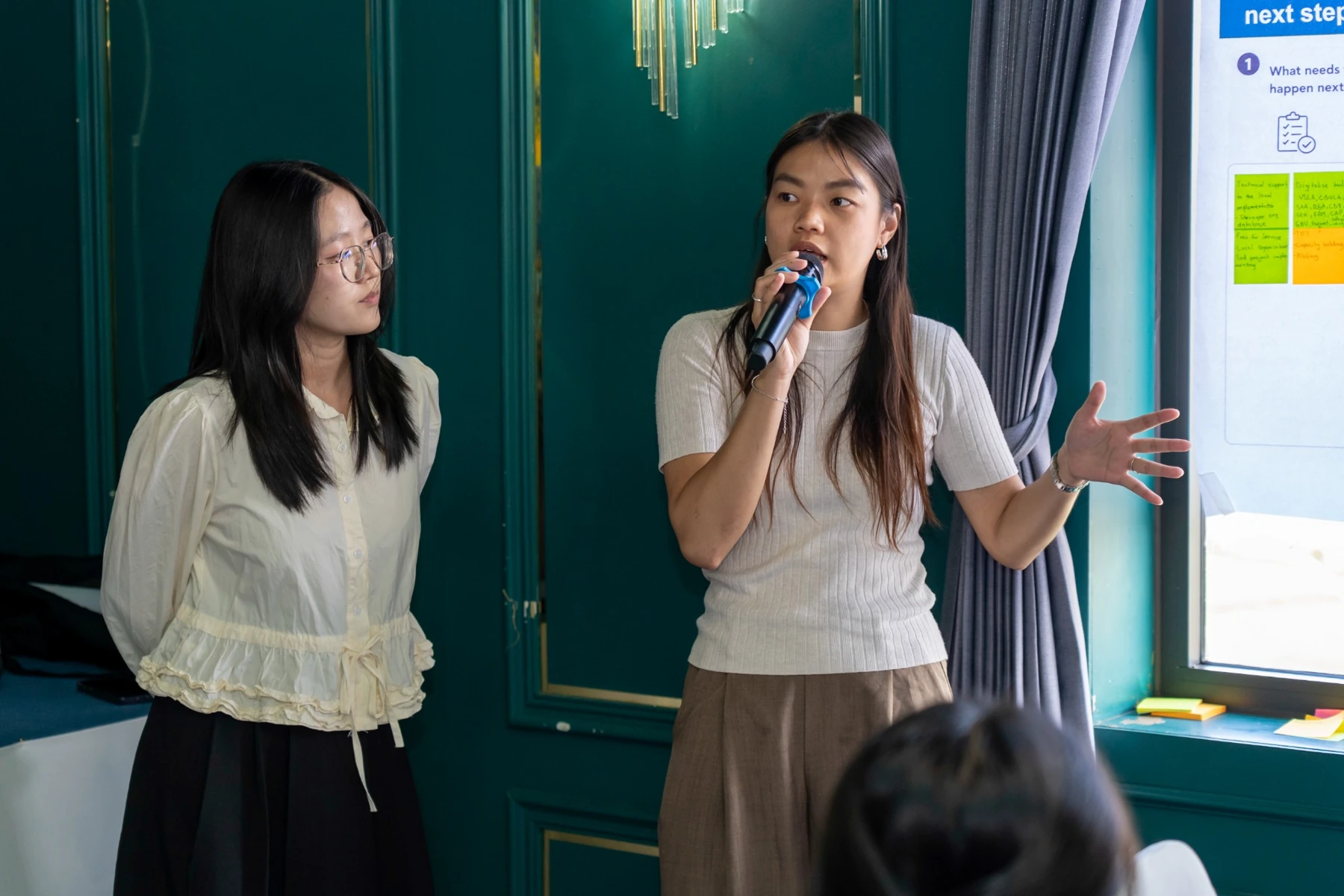 CARE Laos colleagues discussing next steps during their country strategy workshop